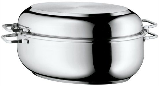 WMF Ovale Braadpan - 8.5L - RVS - Met Metalen Deksel