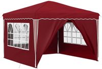 vidaXL Pop-up Feesttent 288 x 288 x 245 cm Bordeauxrood Oxford Stof