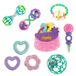 Bright Starts, Everything Nice 9-delige cadeauset - BPA-vrije rammelaars en bijtringen, paars en roze babyspeelgoed, pasgeborenen +