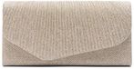 Manfield Zilveren glitter clutch