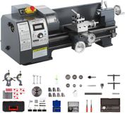 VEVOR 8x16 Inch Draaibank voor Metalen Fijne Draaibank Precisie Draaibank Metalen Draaibank, 9 Frezen, 2 Klauwplaten en Ingenieur Meetinstrument
