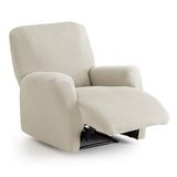 MAXIFUNDAS Elastische bankovertrek en ligstoel | relaxstoel ivoorkleur - extra zacht, antislip - Inca model