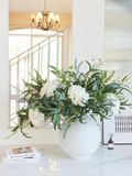 Elzusha - Set de 13 Hortensias Artificielles avec Feuilles d'Eucalyptus