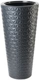 Form Plastic Plantenpot/bloempot Diamond - kunststof - antraciet - D40 x H80 cm - met binnenpot