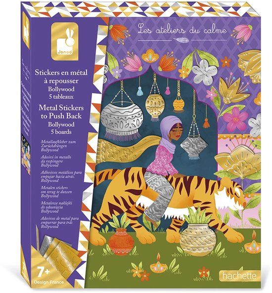 Janod - Les Ateliers Du Calme - Knutselpakket metallic stickers - Bollywood