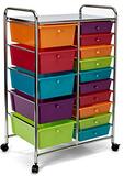 Seville Classics Utility Opbergwagen - Veelkleurig - 38.9cm D x 64cm B x 97cm