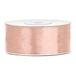 Band van dubbel satijn, 2,5 cm, perzikroze, rol 25 m dik, lint voor bruiloft, doop, Kerstmis, Nieuwjaar, cadeau-idee, gastgeschenken