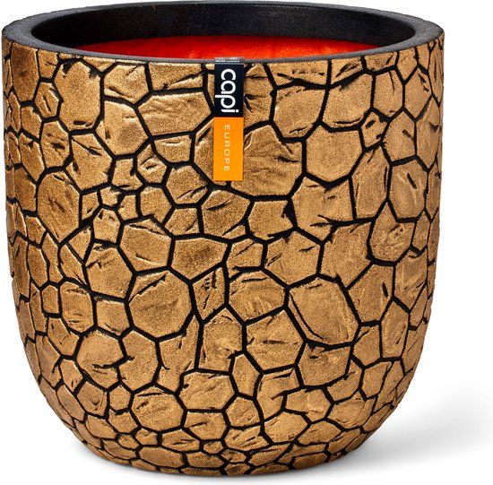 Capi Europe Bloempot bol Clay NL - 35x34 cm - Goud