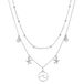 LGT JWLS Ocean Shell Starfish Zilverkleurig Multi Layer dames ketting