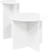vidaXL Set de tables d'appoint - 2 pièces - Blanc laqué - Bois
