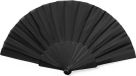 Merkloos Handwaaier/Spaanse Waaier - Zwart - RPET Polyester - 41 x 23 cm