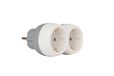Adapter Zenitech Adapter 2 stopcontacten (stopcontacten) dubbel stopcontact met aarding 16 A, wit