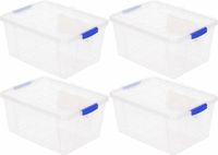 PLASTICFORTE Boîte de rangement avec couvercle - 5x - 4 litres - transparent - plastique