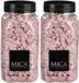 Mica Decorations decoratie steentjes - 2x - roze - 1 kilo - 650ml - hobby steentjes