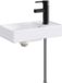 vidaXL - Lavabo - avec - robinet - et - bonde - Noir mat