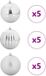 vidaXL Set de boules de Noël XL 15 pièces Argent Ø 10 cm Plastique