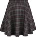 Banned Retro Banned Rock Check Flared Dames Minirok - grijs/paars - XS