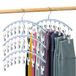 Volnamal Legging Organizer voor kast, metalen yoga broek hanger w/rubber gecoat 4 Pack w/10 Clips Hold 40 Leggings, Hangers ruimtebesparende opknoping kast organizer voor kast organisatoren en opslag,