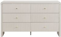 Vente-unique Ladekast 6 laden - MDF - Beige en goud - MIRENALO