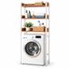 Merkloos / Sans marque Relaxdays Wasmachine kast - 166x63x25 cm - natuur-wit