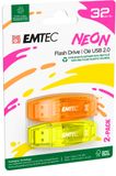 Emtec C410 Neon clé USB 32 Go USB Type-A 2.0 Orange, Jaune