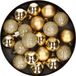 Cosy & Trendy Boules de Noël - 60x pièces - or - 3 cm - plastique