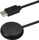 kwmobile USB-oplaadkabel type c geschikt voor Google Pixel Watch 3 / Pixel Watch 2 / Fitbit Versa 4 3 2 / Ace LTE - Kabel voor smartwatch - in zwart