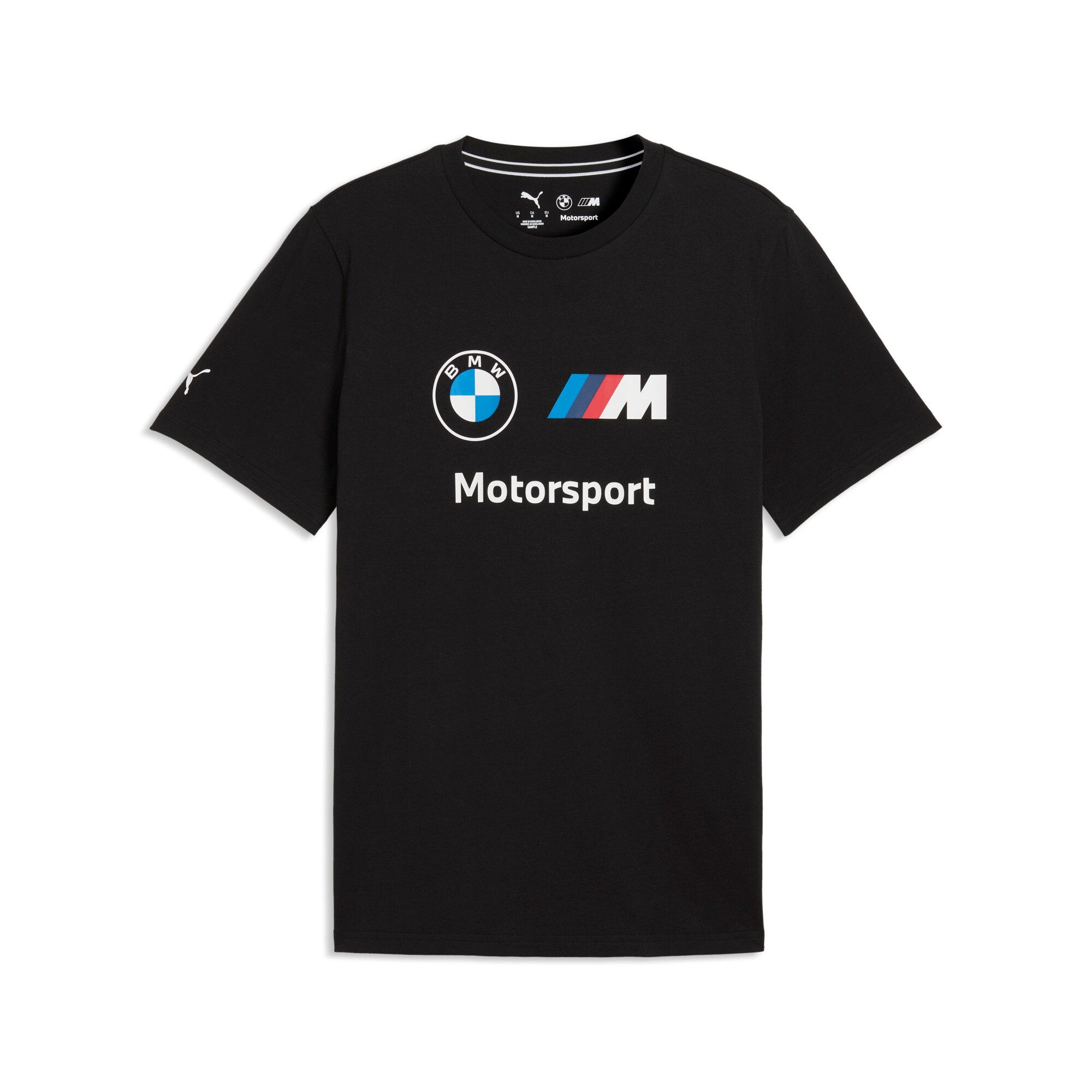 Puma BMW MMS T-shirt Heren Zwart Katoen Korte Mouw Logo XS