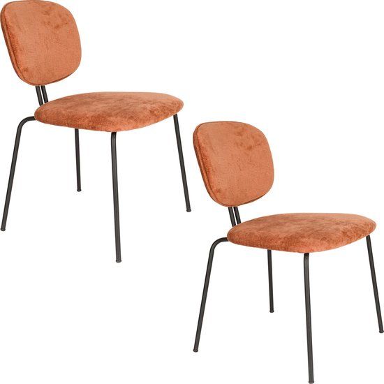 Housecraft living Bouton Eetkamerstoelen Terra - Set van 2