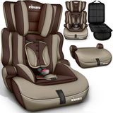 KIDUKU® Autostoel 9-36 kg (1-12 jaar) – Kinderzitje ECE R129/03, Groep 1/2/3 Autokinderstoel Kinderautostoel (Bruin/Beige)