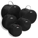 Tiger 5-delige drumtassenset voor standaard rockdrums | Duurzame 600D nylon tassen met schuimvulling, geschikt voor 22", 12", 13", 14" en 16" drums.