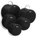 Tiger 5-delige drumtassenset voor standaard rockdrums | Duurzame 600D nylon tassen met schuimvulling, geschikt voor 22", 12", 13", 14" en 16" drums.