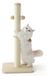 Poteau griffoir chat 86 cm - Sisal - Balle suspendue - Beige