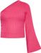 NAEMI Blouse Roze Gestreept One-shoulder Lange Mouw Viscose Polyamide Vrouwen XL