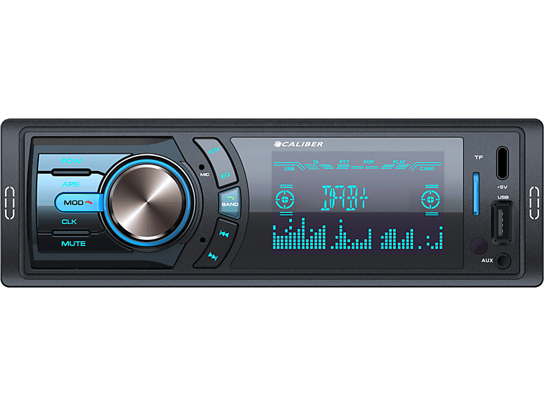 Caliber RMD057DAB - 1 DIN Autoradio with DAB+, Bluetooth, Handsfree, USB, Multi Color Display - 4 x 75W