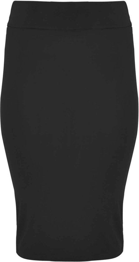 YOEK Dames Kokerrok midi Zwart