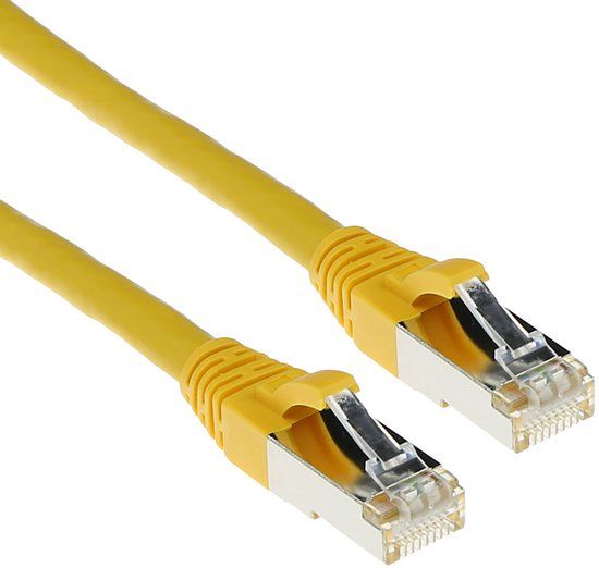 ACT Gele 20 meter SFTP CAT6A patchkabel snagless met RJ45 connectoren FB6820