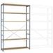 Manuflex RP1346.3003 Étagère de rayonnage 130 kg (l x H x P) 1,47 x 2,5 x 70 m Acier thermolaqué Rubinrot Sol en bois