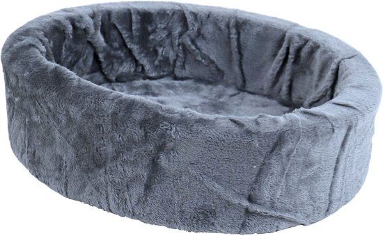 Grijs Teddy Hondenmand - Rechthoek - 50cm