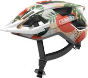 ABUS Fietshelm Aduro 3.0 LED oranje palm M - 52-58 cm - wit