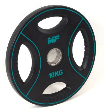 Muscle Power PU 4-Grip Halterschijf - 50 mm - 10 kg