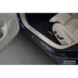 Zwart Volvo Zwart RVS Instaplijsten compatibel met XC60 II 2017-2021 & FL 2021- incl. R-Design - 'Lines' - 4-delig