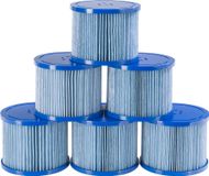 AREBOS Xqmax Zwembadfilter | 6 x filterpatronen Spa whirlpools | antimicrobiële filter