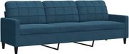 vidaXL Driezitsbank 210 cm velours Bleu