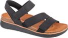 Skechers Lifted Comfort 163252-BLK Dames Zwart Platte Sandalen Maat 41