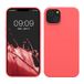 kwmobile telefoonhoesje geschikt voor Apple iPhone 14 - Hoesje met siliconen coating - Smartphone case in neon koraal