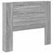 vidaXL Hoofdeinde Sonoma grijs, 120 x 16,5 x 103,5 cm, bewerkt hout, chic hoofdeinde, moderne opslag met USB, kleurrijke ledlampen, functioneel hout voor slaapkamers