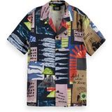 Scotch & Soda Garçon Chemise à manches courtes imprimé intégral Art Dept Collage An