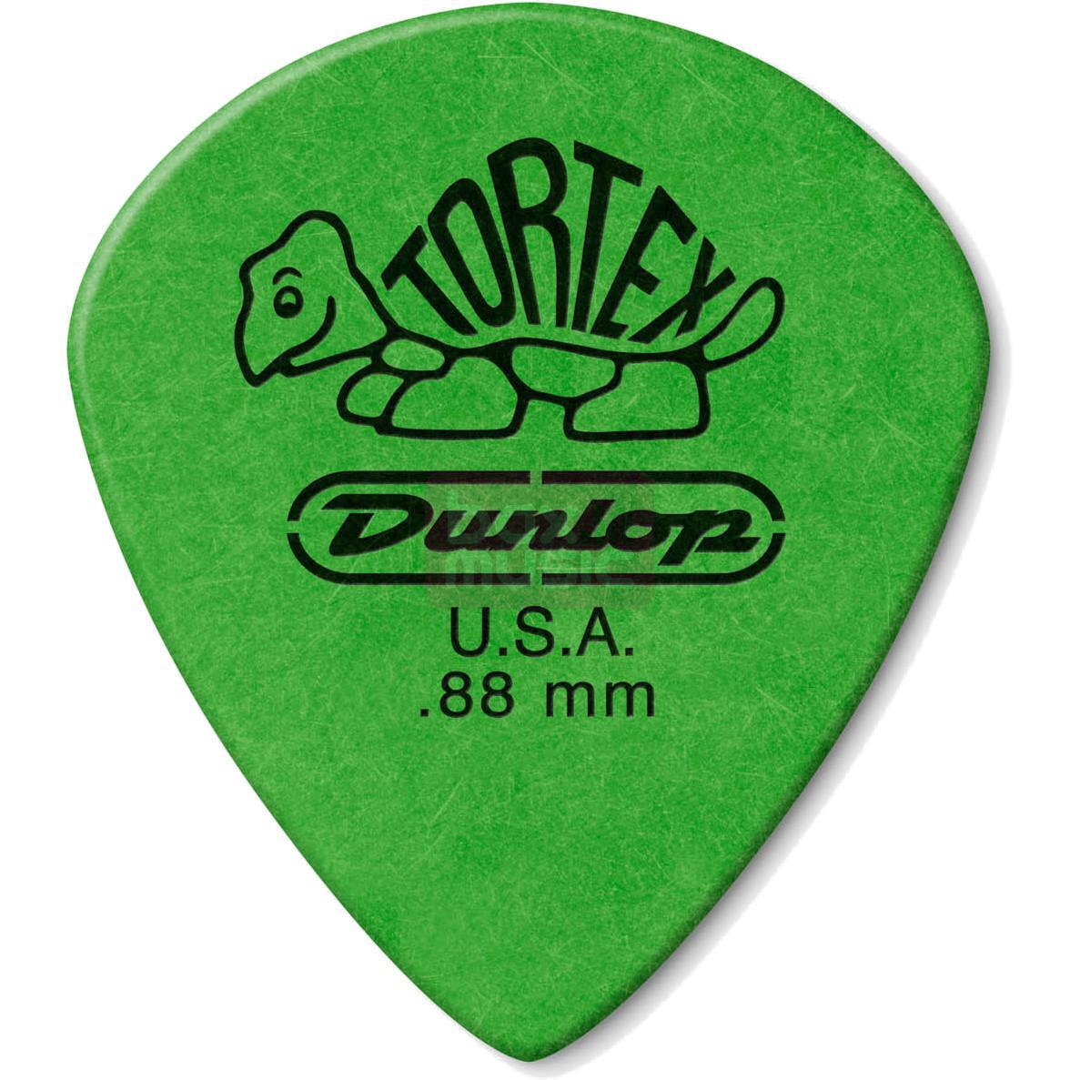 Dunlop Tortex Jazz III 0.88mm groen plectrum met scherpe punt