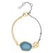 THUN - Armband met steen en klaverblad - keramiek, metaal - collectie voor jou gewijd - 16 + 3 cm